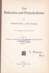 KUHN, Über Bakterien und Pettenkoferien.