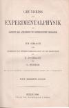 JOCHMANN, E. / O. HERMES: Grundriss der Experimentalphysik und Elemente der Astr