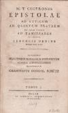 CICERO, EPISTOLAE AD ATTICUM AD QUINTUM FRATREM...6 Bde.