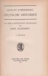 STRINDBERG, Deutsche Historien.
