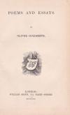 GOLDSMITH, Poems and Essays.