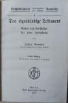 RAUSNITZ, Das eigenhändige Testament.