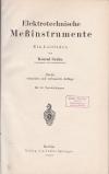 GRUHN, K.: Elektrotechnische Meßinstrumente.
