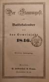 Der Stammgast. Volkskalender für das Gemeinjahr 1846.
