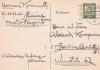KONNERTH, Postkarte mit handschriftlichen Wünschen und einer Skizze an den Maler