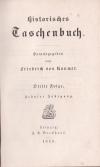 RAUMER, Historisches Taschenbuch. Dritte (3.) Folge. Zehnter (10.) Jahrgang.